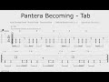 Pantera Becoming - Tab