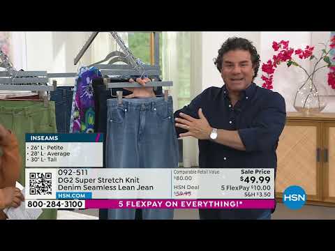 DG2 by Diane Gilman Super Stretch Knit Denim Seamless Le...