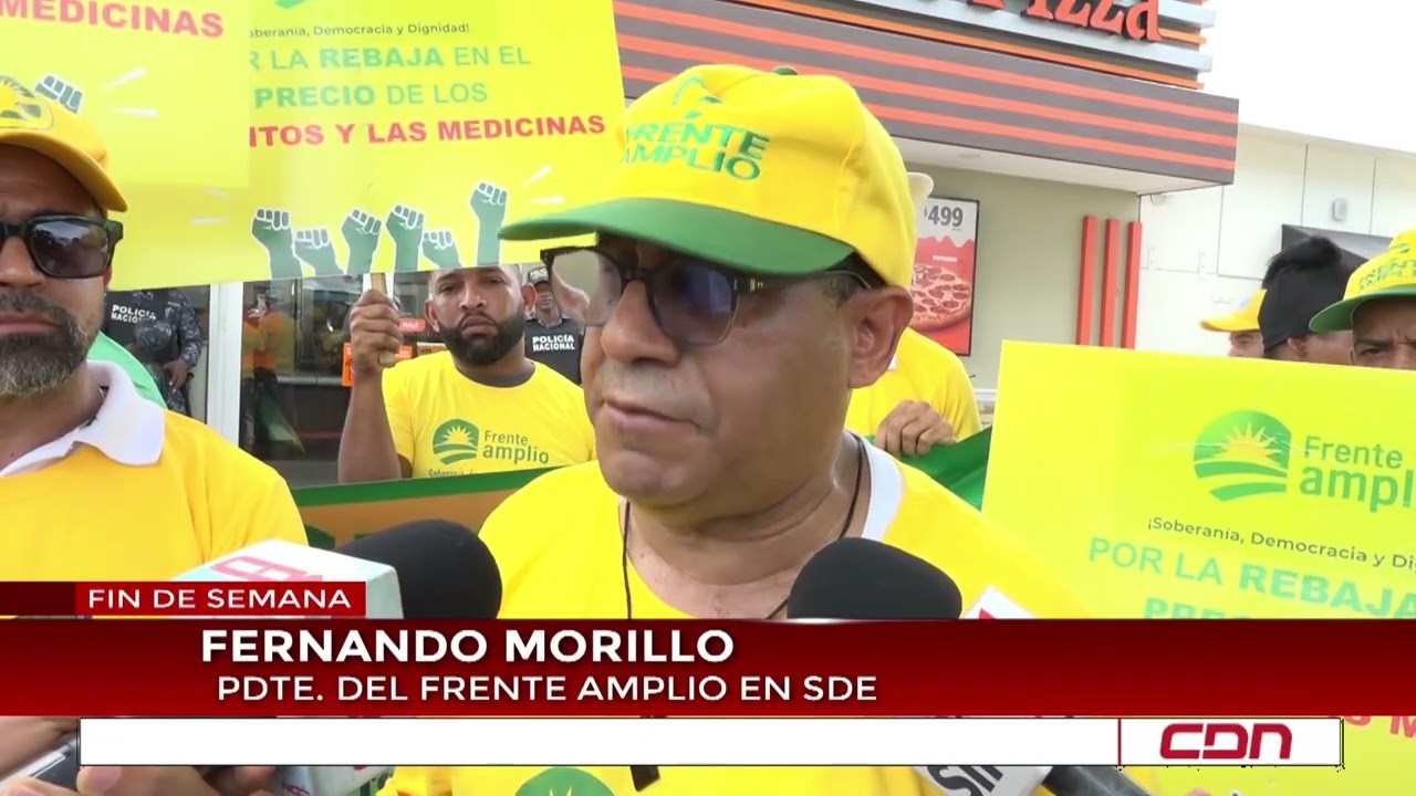 Frente Amplio protesta por los problemas sociales que afectan a la población dominicana