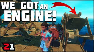 We Found a BOAT and Unlocked the ENGINE ! New Raft Update | Z1 Gaming