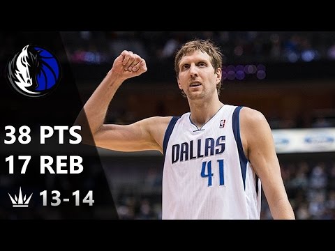 Dirk Nowitzki Full Highlights vs Rockets / 38 points, 17 rebounds [01.29.2014]