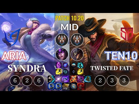 CGA Aria Syndra vs SB Ten10 Twisted Fate Mid - KR Patch 10.20