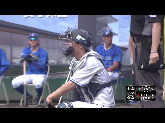 【ファーム】投手を救う盗塁阻止!! ライオンズ・古市尊 素早い送球でランナーを刺す!!  2024年5月21日 埼玉西武ライオンズ 対 横浜DeNAベイスターズ