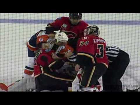 Dion Phaneuf Big Hit Vs. Islanders