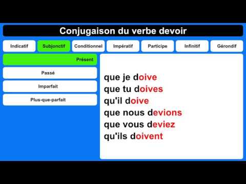 Conjugaison du verbe devoir