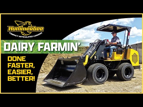 Replace your dairy farm Skid Steer with the Hummerbee Compact Articulated Loader.