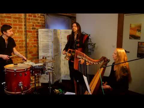 Hanter Dro Part I #pyrschmusic #fantasyfolk #paganfolk #harp #hurdygurdy  #percussion #rehearsal