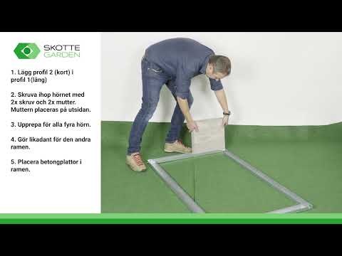 Odlingskrage Skotte Garden Pallkrage av Betongplattor & Zinkplåt, Rektangulär Odlingslåda