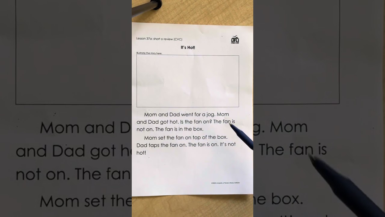 UFLI Decodable Passage Example