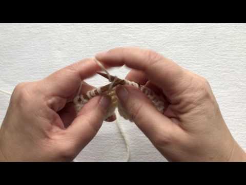 1 vrang løs af med garnet foran (vrla)