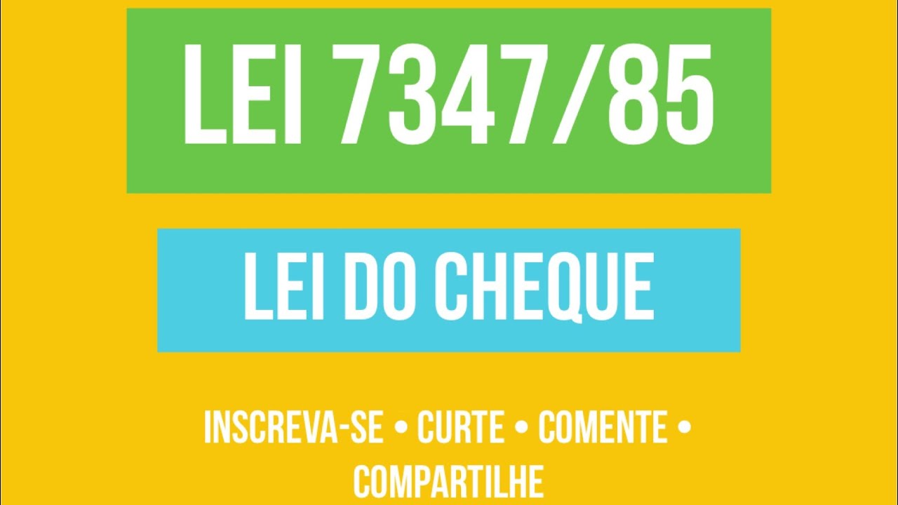 Lei 7.347/1985 | Lei do Cheque em áudio | voz humana