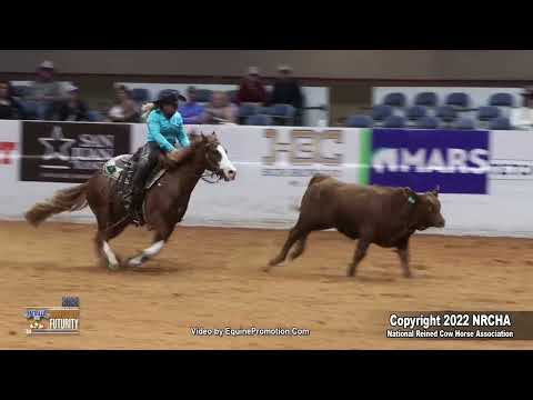 SJR Diamond Luna   Shown by Debbie R Crafton   2022 NRCHA SBF Non Pro Cow Work Finals