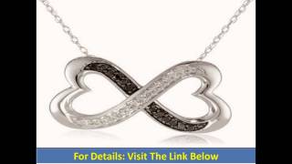 preview picture of video 'Black And White Diamond: 10k White Gold - Infinity Pendant Necklace'