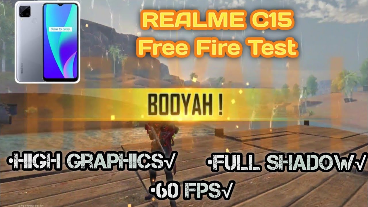 Realme C15 Free Fire Test | 60 Fps | Full Shadow | High Graphics Game Play