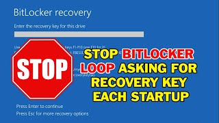 How to Stop BitLocker From Asking for Recovery Key Every Boot | Disable BitLocker From BIOS & CMD