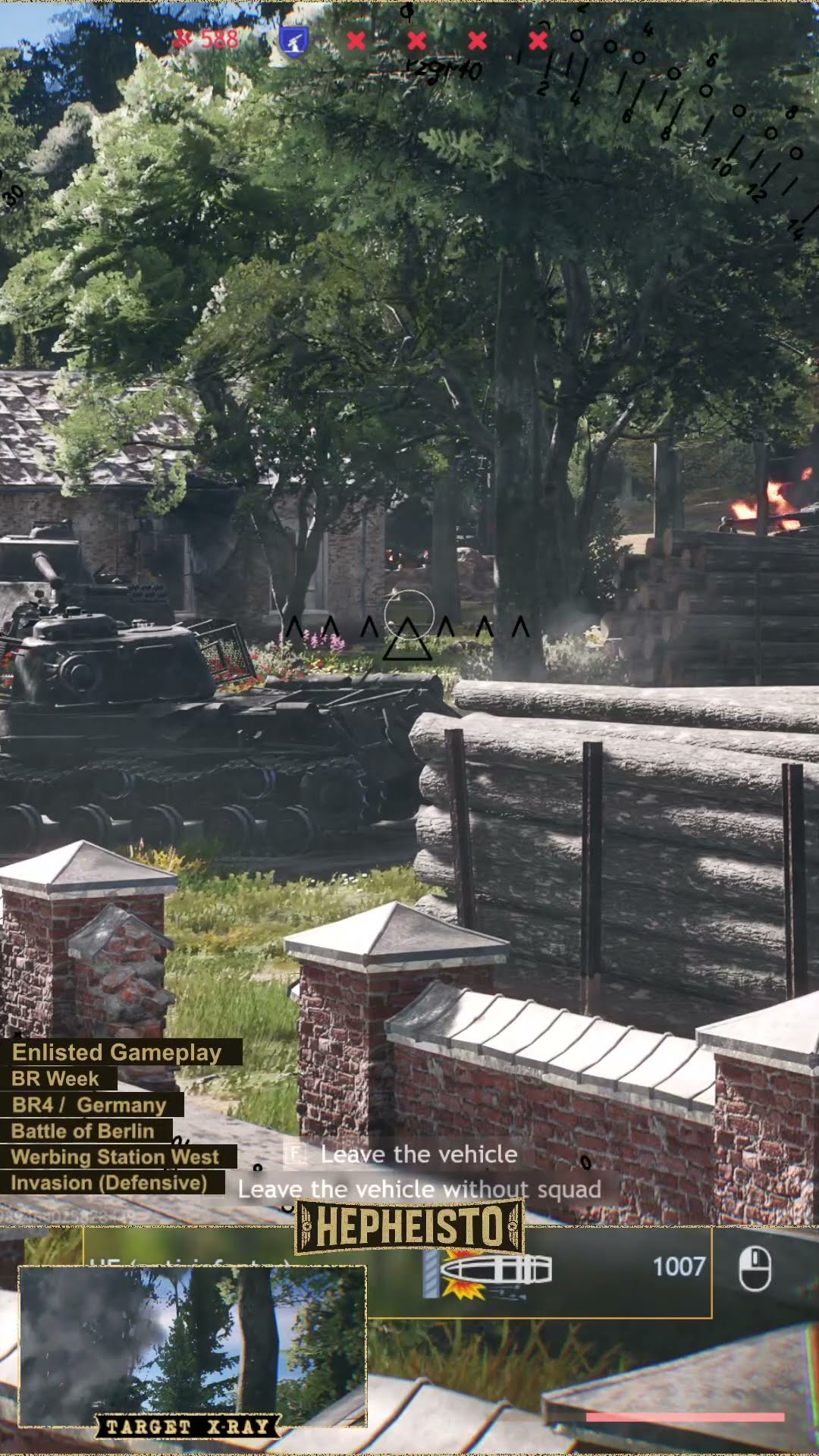 Eliminating Infantry from a Train Cannon Carriage with a 105mm HE Howitzer Cannon