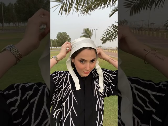 قبعه تحت الحجاب ربط- أوف وايت