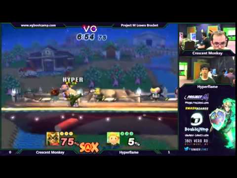 S@X 10/14/14 - Crescent Monkey (Lucas, Captain Falcon) vs Hyperflame (Lucas) - Project M - Smash PM