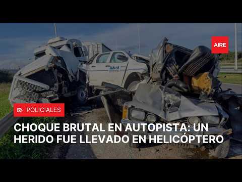 Fuerte CHOQUE MÚTLIPLE cerca de ROSARIO: un herido fue trasladado en HELICÓPTERO