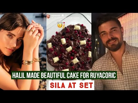Halil Ibrahim Ceyhan Made Beautiful Cake for Ruya Coric !Sila Turkoglu At Set