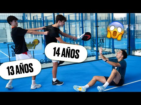 NIÑOS DE 13 AÑOS vs TRESCO en PARTIDO DE PADEL
