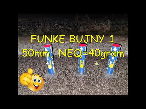 Testar Fyrverkeri Bujny 1, 50mm Airbomb Funke Iskra // 50mm (2") one shot #fireworks #pyro #funke