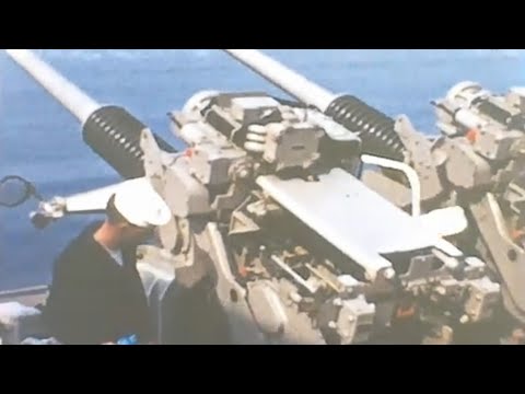 USS Rochester CA-124 Heavy Cruiser in 1961 With US Marines Aboard Drilling & USS Walke DD-723