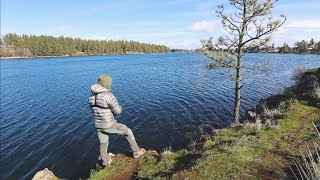CLIFF Fishing for Big Trout! (Catch & Cook)