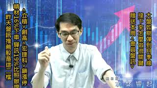 【掌聲響起】#賴昇楷 0525 - 《宏捷科》接棒鎖⊕，《精材》+16%獲利下車，《立積、驊訊》比照辦理；昨天贈送的盤訊推薦這二檔個股；大盤如期彈到月季線，接下來怎麼做很關鍵 (圖)