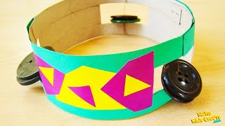 How to make an Easy Tambourine from Cardboard and Buttons? | Musical Instruments | Craft Ideas | DIY