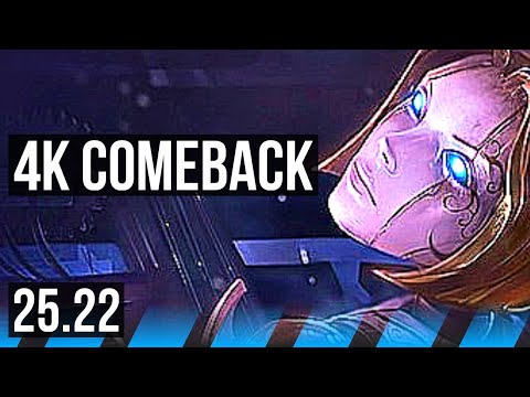 ORIANNA vs FIZZ (MID) | 4k comeback, 39k DMG | KR Master | 25.22
