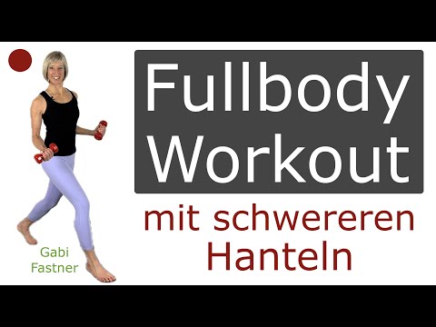 🔋 45 min. Fullbody Workout im schweren Hanteln | Muskulatur stärken und aufbauen mit Krafttraining