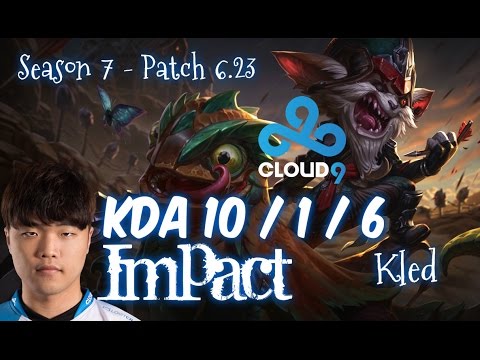 C9 Impact KLED vs RUMBLE Top - Patch 6.23 KR Ranked