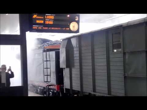 Treno a vapore 625 177 in partenza da Rho Fiera
