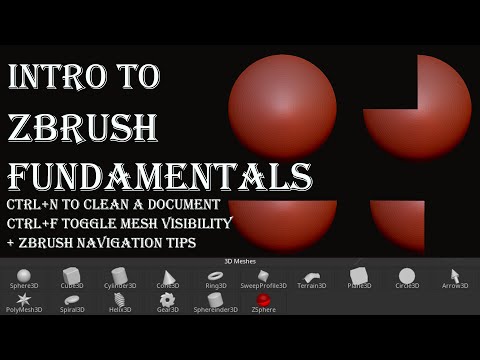 Intro to Zbrush Fundamentals series for very beginners.