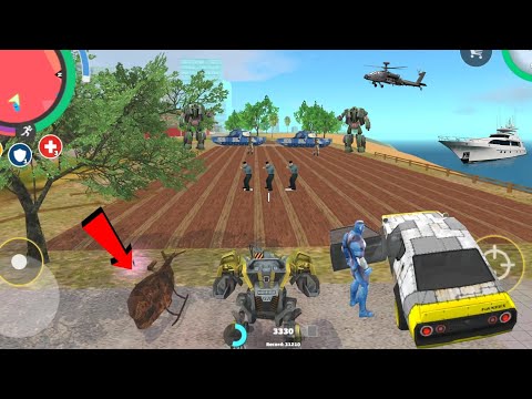 Rope Hero: Vice Town (Rope Hero Fight on Waiving Farm)Police Destroy Barn Crop - Android Gameplay HD