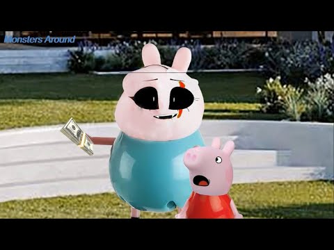 Poor Peppa Pig Toys Life Please Don't Leave Me Alone! Monsters Around
