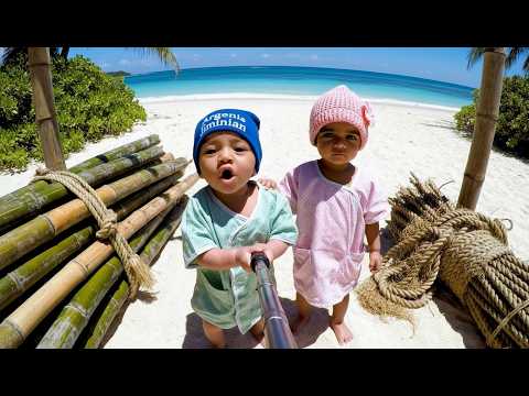 Surviving 7 Days on a Deserted Island 🥥🦀 | Brayan and Kimberly AI