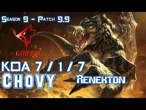 GRF Chovy RENEKTON vs IRELIA Mid - Patch 9.9 KR Ranked
