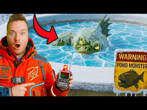 I Found An Abandoned Pond Monster In My Frozen Pond!