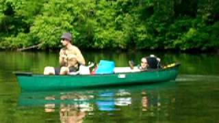 preview picture of video 'Inebriated man falls out of his canoe'