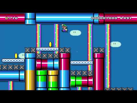 Travel to the rainbow platformer by Lastsora 🍄 Super Mario Maker 2 😶 No Commentary　#acp