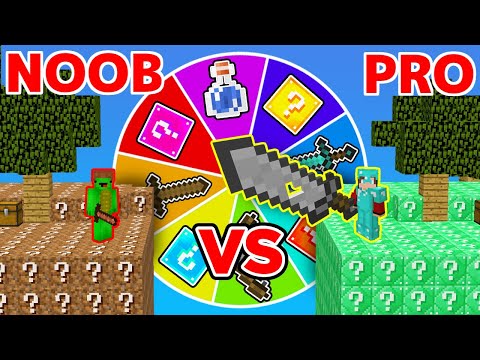 Maizen - Minecraft NOOB vs PRO: SKY LUCKY BLOCK CHALLENGE
