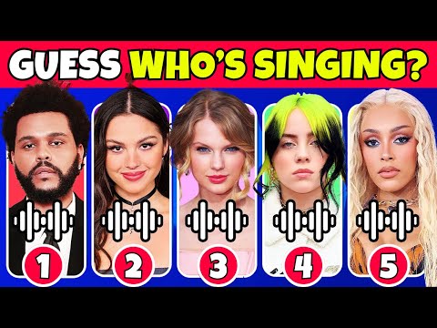 Guess WHO'S SINGING 🎤🎵 | Celebrity Song Edition | The Weeknd, Olivia Rodrigo, Taylor Swift, Doja Cat