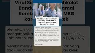 Viral Siswa di Dayeuhkolot Bandung Ramai-ramai Kembalikan Paket MBG karena ''Bau Kelek'