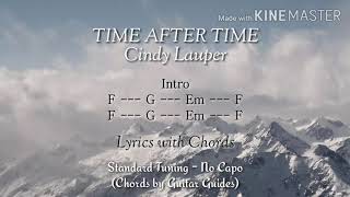 Time After Time (Lyrics with Chords) - Cyndi Lauper ft. Sarah Mclachlan