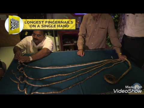 Worlds biggest nails on single hand ever