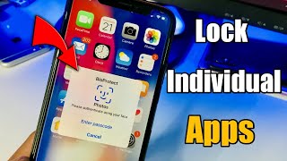 How to LOCK individual App in iPhone ( Use Face id or Touch id )