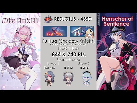 Honkai Impact 3rd: Ex Abyss Redlotus (435D) | Fu Hua(Shadow Knight) (Fortified) | MpE & HoS