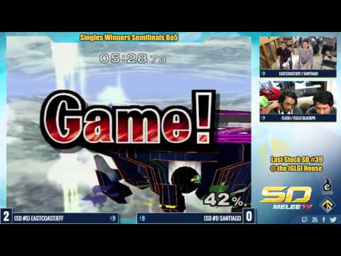 Last Stock SD #39 Singles WSF: EastCoastJeff vs. Santiago - SSBM